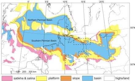 Paleogeografia - Palaeoenvironmental-map-of-the-Ca2-in-the-Late-Permian-in-Europe-with-marked-study-areas.jpg