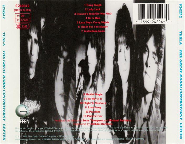 CD BACK COVER - CD BACK COVER - TESLA - The Great Radio Controversy.bmp