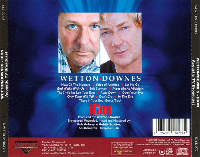CD BACK COVER - CD BACK COVER - WETTON DOWNES - Icon Acoustic TV Broadcast.bmp