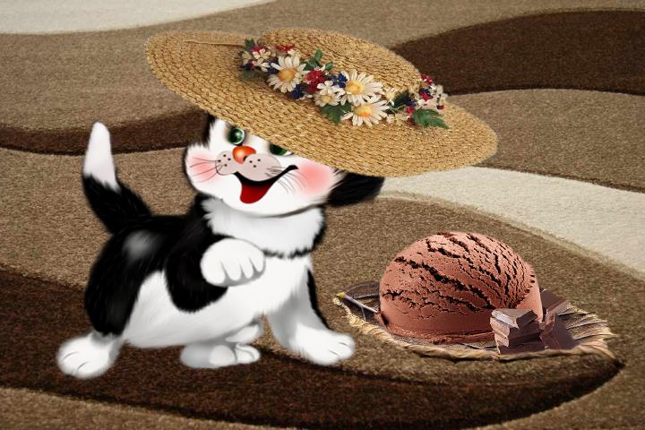 Tapety - Kot w kapeluszu  - seria - Tapeta.jpg